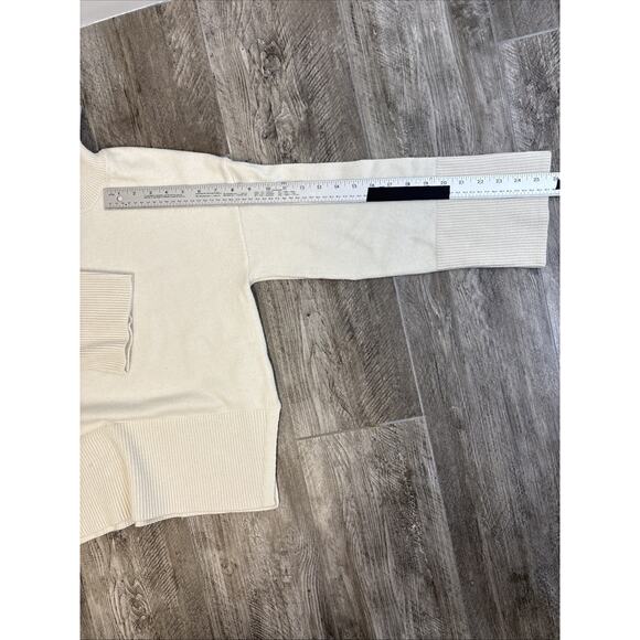 Banana Republic Funnel Neck Wide Sleeve Wool Blend Oversize Minimalist Sweater S - Picture 7 of 10